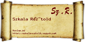 Szkala Rátold névjegykártya